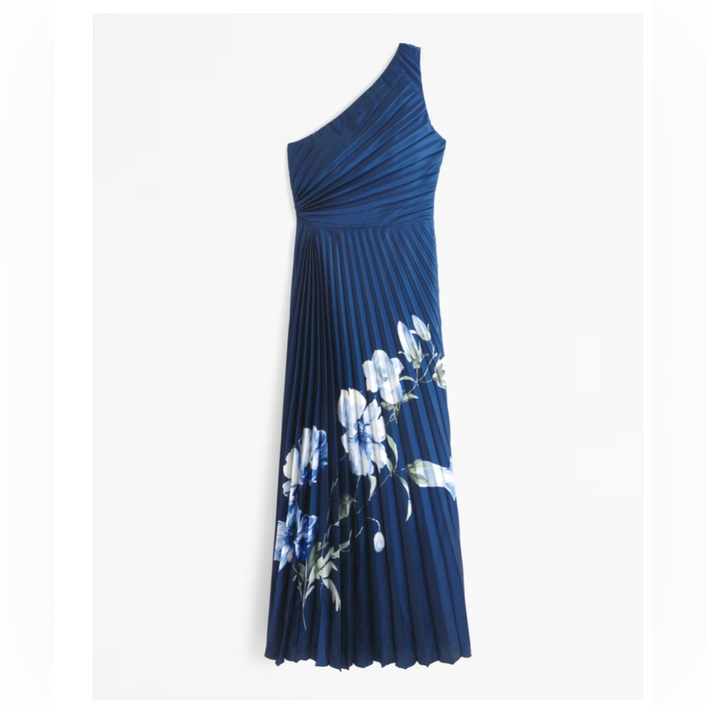 Abercrombie Giselle Pleated One-Shoulder Maxi Dress